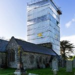 Stithians church scaffolding, Cornwall